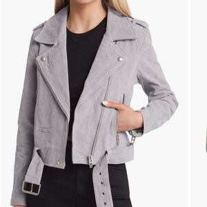 Blank NYC Light Gray Suede Jacket